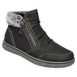 Stiefeletten|Die moderne Hausfrau Kuschel-Stiefelette „Carmen“ schwarz