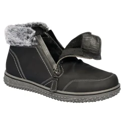 Stiefeletten|Die moderne Hausfrau Kuschel-Stiefelette „Carmen“ schwarz