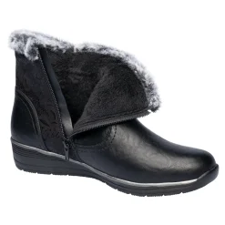 Stiefeletten|Die moderne Hausfrau Kuschel-Stiefelette mit Leder „Mona“