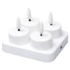 Weihnachtsdekoration·Weihnachtskerzen|Gartendekoration ·Led-Leuchten|Die moderne Hausfrau LED-Akku-Teelichter, 4 Stück