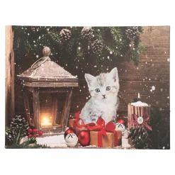 Herbstdekoration|Wanddekoration ·Wandbilder|Die moderne Hausfrau LED-Bild Kater Paul