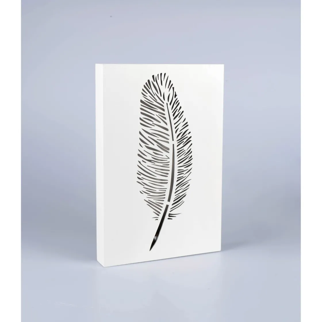 Wanddekoration ·Wandbilder|Die moderne Hausfrau LED-Bild „Leuchtfeder“