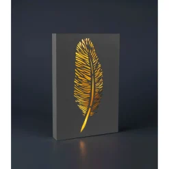 Wanddekoration ·Wandbilder|Die moderne Hausfrau LED-Bild „Leuchtfeder“