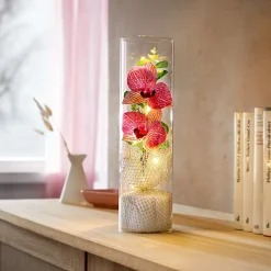 Dekofiguren|Die moderne Hausfrau LED-Deko „Orchidee im Glas“