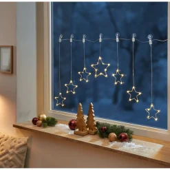 Lichterketten|Weihnachtsdekoration·Weihnachtsbeleuchtung|Die moderne Hausfrau LED-Deko „Sternen-Vorhang“