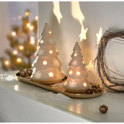 Weihnachtsdekoration·Weihnachtsbeleuchtung|Dekofiguren|Die moderne Hausfrau LED-Deko "Winter-Tanne" klein