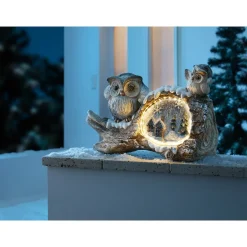 Weihnachtsdekoration·Weihnachtsbeleuchtung|Dekofiguren|Die moderne Hausfrau LED-Dekofigur „Eulen“