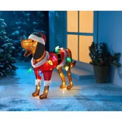 Weihnachtsdekoration·Weihnachtsbeleuchtung|Dekofiguren|Die moderne Hausfrau LED-Dekofigur "Hund Rocky"