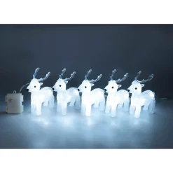 Weihnachtsdekoration·Weihnachtsbeleuchtung|Dekofiguren|Die moderne Hausfrau LED-Dekofigur "Rentiere", 5 Stück