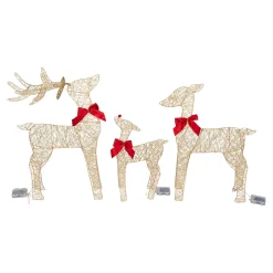 Gartendekoration ·Gartenfiguren|Gartendekoration ·Led-Leuchten|Die moderne Hausfrau LED-Dekofigur "Rentierfamilie"