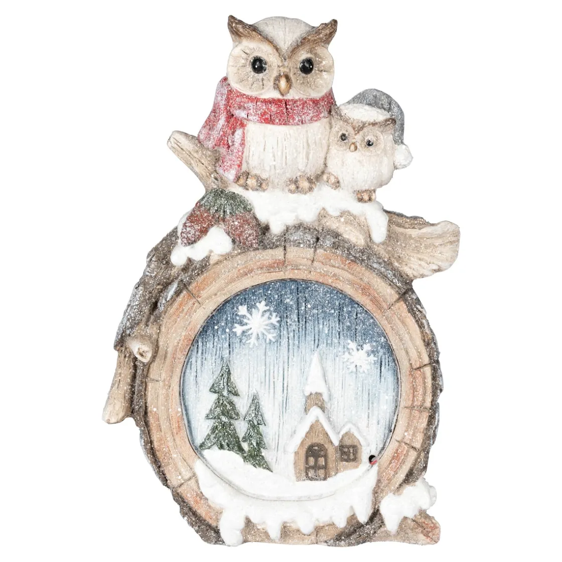 Weihnachtsdekoration·Weitere Weihnachtsdeko|Die moderne Hausfrau LED-Dekofigur „Winter-Eulen“