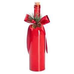 Weihnachtsdekoration·Weihnachtsbeleuchtung|Dekofiguren|Die moderne Hausfrau LED-Deko-Flasche rot