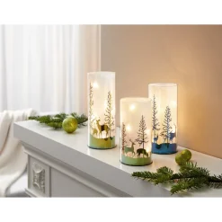 Weihnachtsdekoration·Weihnachtskerzen|Gartendekoration ·Led-Leuchten|Die moderne Hausfrau LED-Dekoglas 20 cm