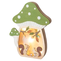 Herbstdekoration|Gartendekoration ·Led-Leuchten|Die moderne Hausfrau ﻿LED-Dekoration "Pilz" grün