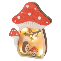 Herbstdekoration|Gartendekoration ·Led-Leuchten|Die moderne Hausfrau ﻿LED-Dekoration "Pilz" rot