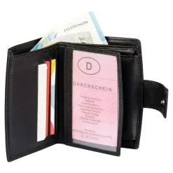 Geldbörsen|Die moderne Hausfrau Lederbörse „Barbara“ schwarz