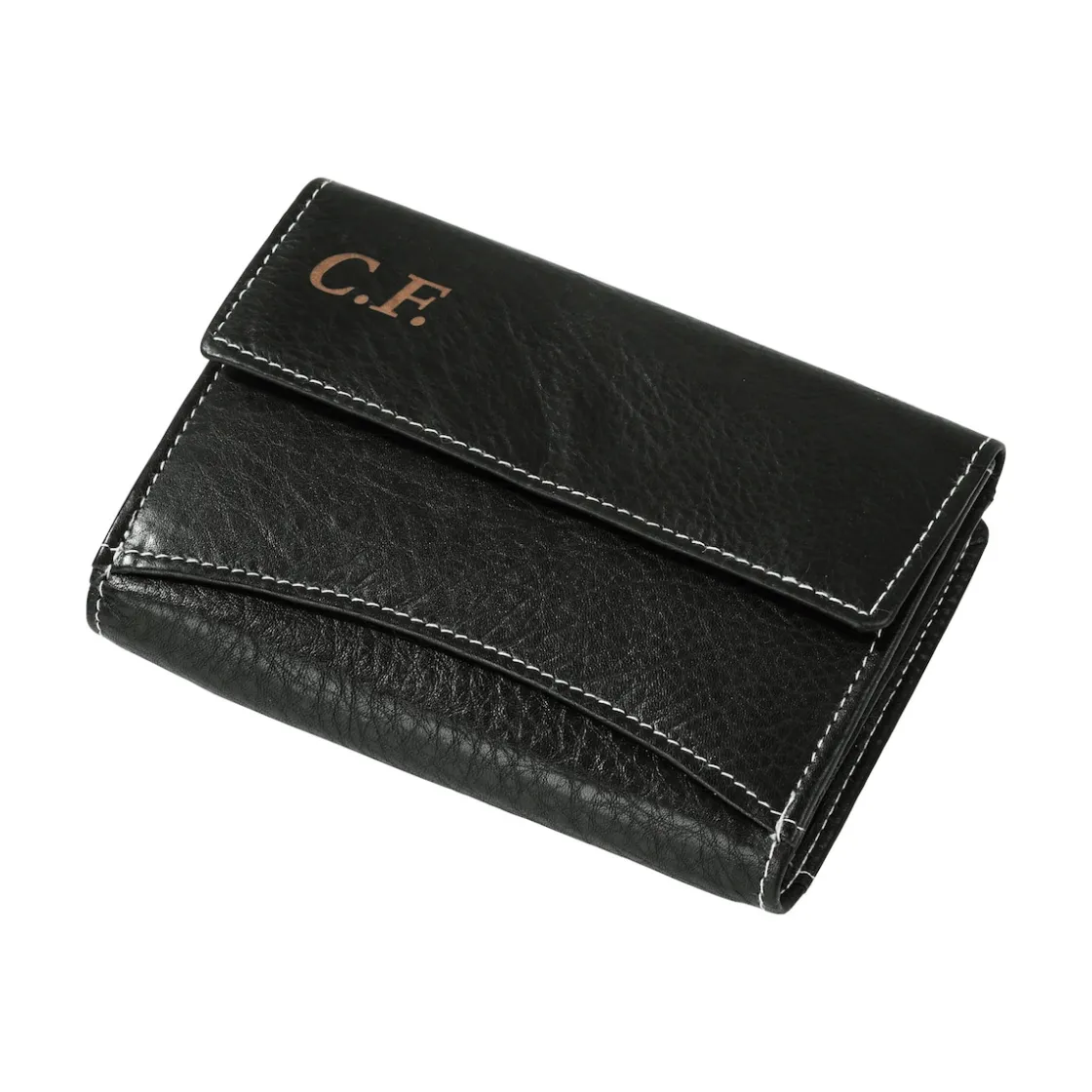 Geldbörsen|Die moderne Hausfrau Lederbörse personalisiert mit Initialen