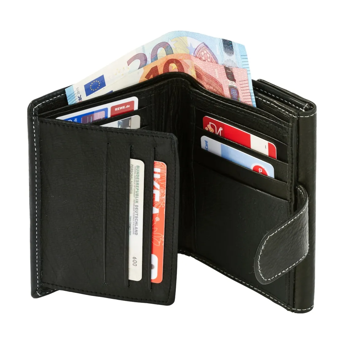 Geldbörsen|Die moderne Hausfrau Lederbörse personalisiert mit Initialen