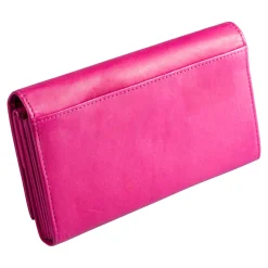 Geldbörsen|Die moderne Hausfrau Lederbörse „Pusteblume“ pink