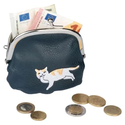 Geldbörsen|Die moderne Hausfrau Leder-Klippbörse „Miezi“