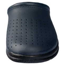 Pantoletten|Clogs & Pantoletten|Die moderne Hausfrau Leder-Pantolette für Herren blau