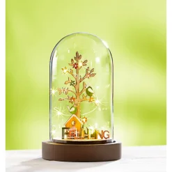 Dekofiguren|Die moderne Hausfrau LED-Glasdeko