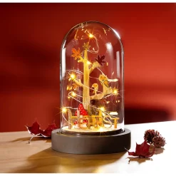 Dekofiguren|Die moderne Hausfrau LED-Glasdeko