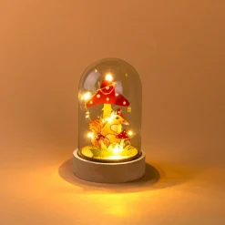 Herbstdekoration|Gartendekoration ·Led-Leuchten|Die moderne Hausfrau LED-Glasglocke „Herbst“
