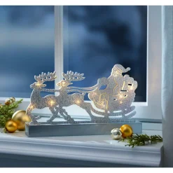 Weihnachtsdekoration·Weihnachtsbeleuchtung|Dekofiguren|Die moderne Hausfrau LED-Glitterdeko ­„Schlittenfahrt“