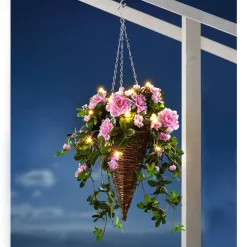 Kunstpflanzen|Die moderne Hausfrau LED-Hänge-Azaleen