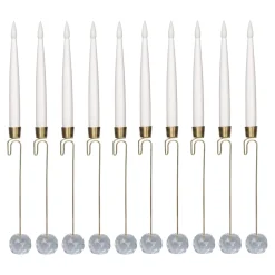 Weihnachtsdekoration·Weihnachtsbeleuchtung|Weihnachtsdekoration·Weihnachtskerzen|Die moderne Hausfrau LED-Hängekerzen, 10 Stück Diamant