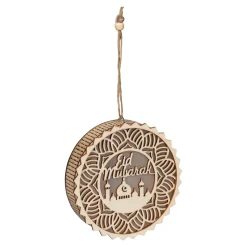 Dekofiguren|Die moderne Hausfrau LED-Holzdeko „Eid Mubarak“