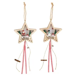 Weihnachtsdekoration·Weihnachtsbeleuchtung|Weihnachtsdekoration·Weitere Weihnachtsdeko|Die moderne Hausfrau LED-Holzsterne, 2 Stück