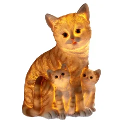 Gartendekoration ·Gartenfiguren|Gartendekoration ·Solarleuchten|Die moderne Hausfrau LED-Katzenfamilie