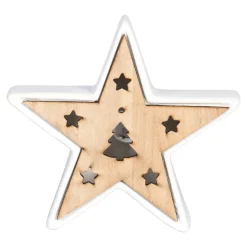 Dekofiguren|Die moderne Hausfrau LED-Keramik-Dekofigur „Stern“