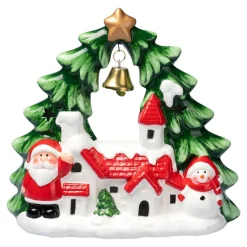 Weihnachtsdekoration·Weihnachtsbeleuchtung|Dekofiguren|Die moderne Hausfrau LED-Keramikfigur „Kirchen-Glocke“