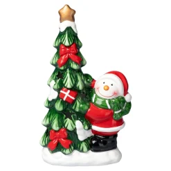 Weihnachtsdekoration·Weihnachtsbeleuchtung|Dekofiguren|Die moderne Hausfrau LED-Keramikfigur „Schneemann“