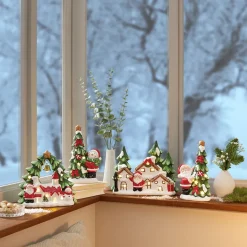 Weihnachtsdekoration·Weihnachtsbeleuchtung|Dekofiguren|Die moderne Hausfrau LED-Keramikfigur „Winterdorf“