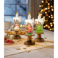 Weihnachtsdekoration·Weihnachtsbeleuchtung|Weihnachtsdekoration·Weihnachtskerzen|Die moderne Hausfrau LED-Kerze "Glitter" Santa