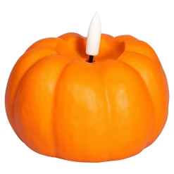 Dekofiguren|Herbstdekoration|Die moderne Hausfrau LED-Kerze „Kürbis“