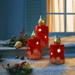 Weihnachtsdekoration·Weihnachtsbeleuchtung|Weihnachtsdekoration·Weihnachtskerzen|Die moderne Hausfrau LED-Kerze L (ØxH): 11,7x21 cm