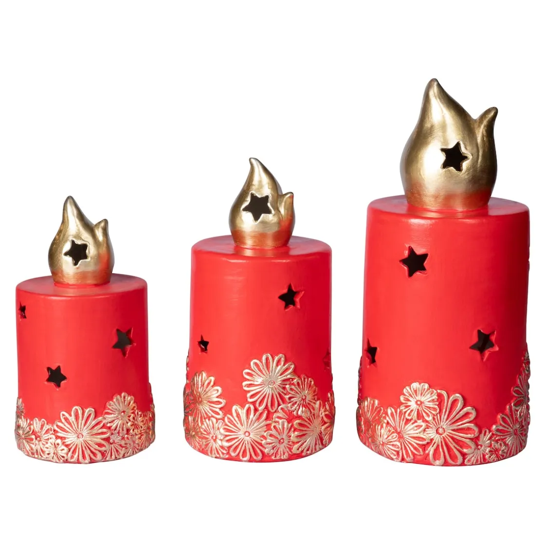 Weihnachtsdekoration·Weihnachtsbeleuchtung|Weihnachtsdekoration·Weihnachtskerzen|Die moderne Hausfrau LED-Kerzen, 3 Stück