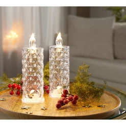 Gartendekoration ·Led-Leuchten|Leuchtdekoration·Kerzen & Teelichter|Die moderne Hausfrau LED-Kerzen „Diamond“, 2 Stück