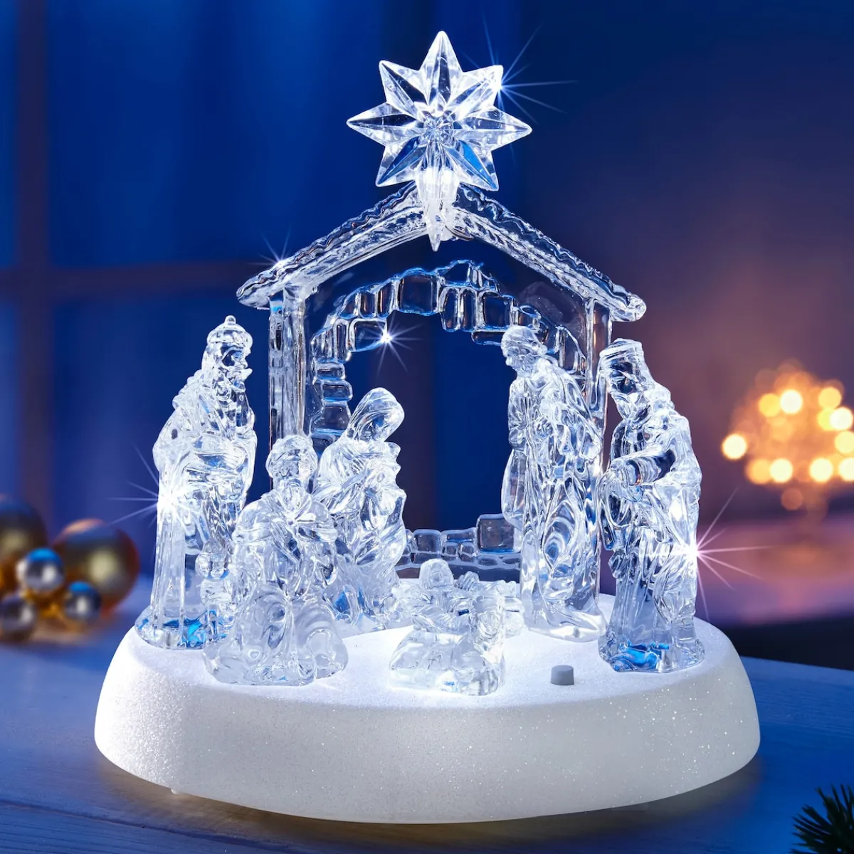 Die moderne Hausfrau LED-Krippe "Musik"