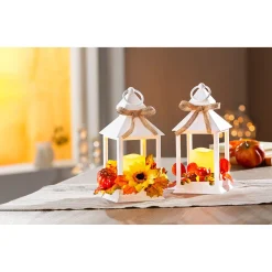 Herbstdekoration|Gartendekoration ·Led-Leuchten|Die moderne Hausfrau LED-Laterne „Herbst“ goldener Herbst