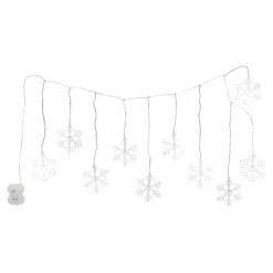 Lichterketten|Weihnachtsdekoration·Weihnachtsbeleuchtung|Die moderne Hausfrau LED-Lichtervorhang „Schneeflocken“, 95 cm