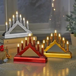 Weihnachtsdekoration·Weihnachtsbeleuchtung|Weihnachtsdekoration·Weitere Weihnachtsdeko|Die moderne Hausfrau LED-Schwibbogen gold