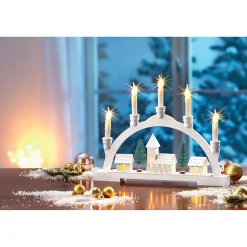 Weihnachtsdekoration·Weihnachtsbeleuchtung|Weihnachtsdekoration·Weitere Weihnachtsdeko|Die moderne Hausfrau LED-Schwibbogen "Winterdorf"