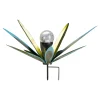 Gartendekoration ·Solarleuchten|Gartendekoration ·Led-Leuchten|Die moderne Hausfrau LED-Solar-Gartenstecker "Blatt" aquamarin
