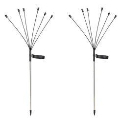 Gartendekoration ·Solarleuchten|Gartendekoration ·Led-Leuchten|Die moderne Hausfrau LED-Solar-Glühwürmchen, 2 Stück weiß